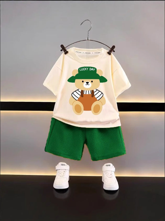 Children's Summer Casual Short Sleeve Outfit Set