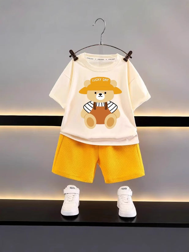 Children's Summer Casual Short Sleeve Outfit Set