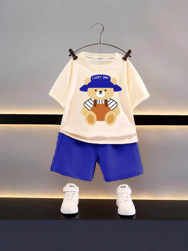 Children's Summer Casual Short Sleeve Outfit Set