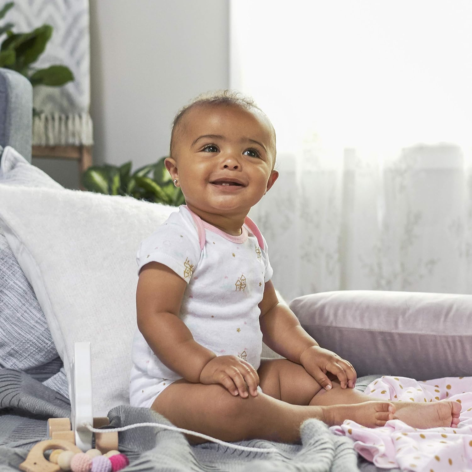 Baby-Girls 5-Pack Short Sleeve Variety Onesies Bodysuits