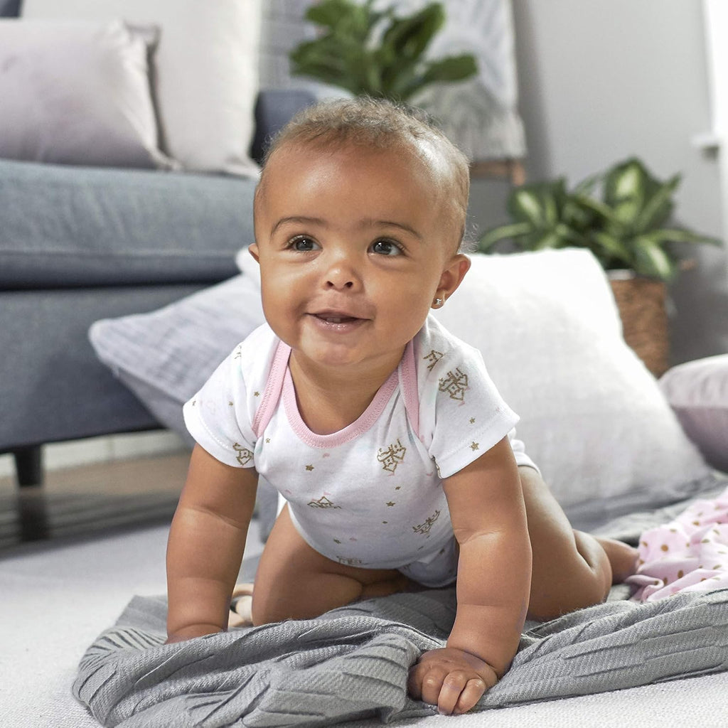 Baby-Girls 5-Pack Short Sleeve Variety Onesies Bodysuits