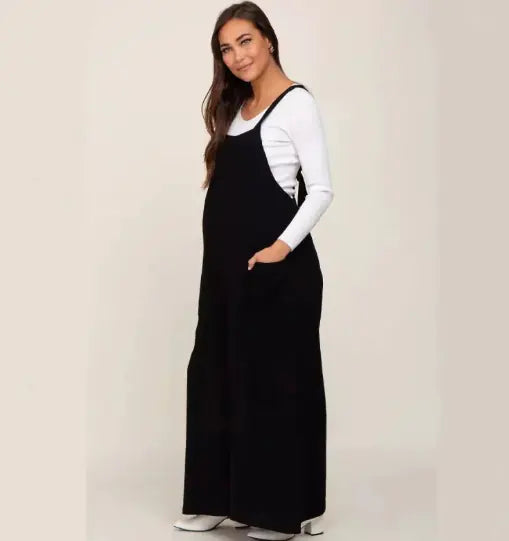 Wide Leg Maternity Overalls