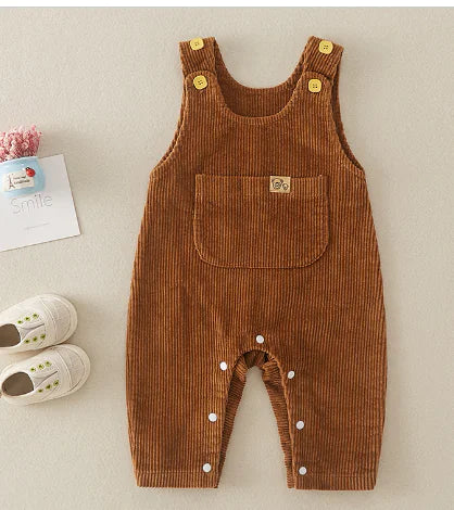 Velvet Baby Jumpsuit - Cotton Spring Outfit (One Piece)