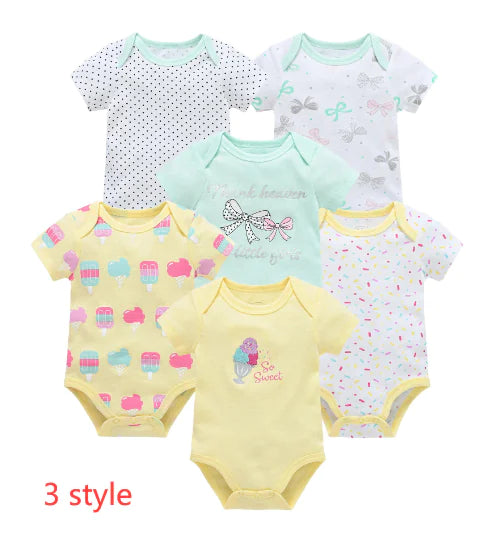 Newborn Baby Clothes 6-Piece Cotton Summer Set