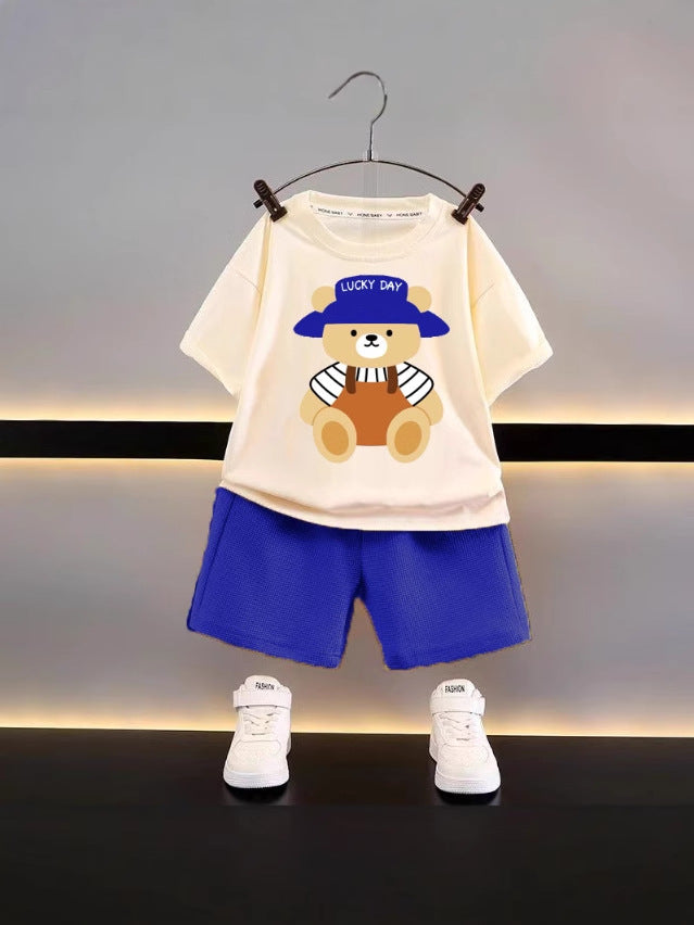 Children's Summer Casual Short Sleeve Outfit Set