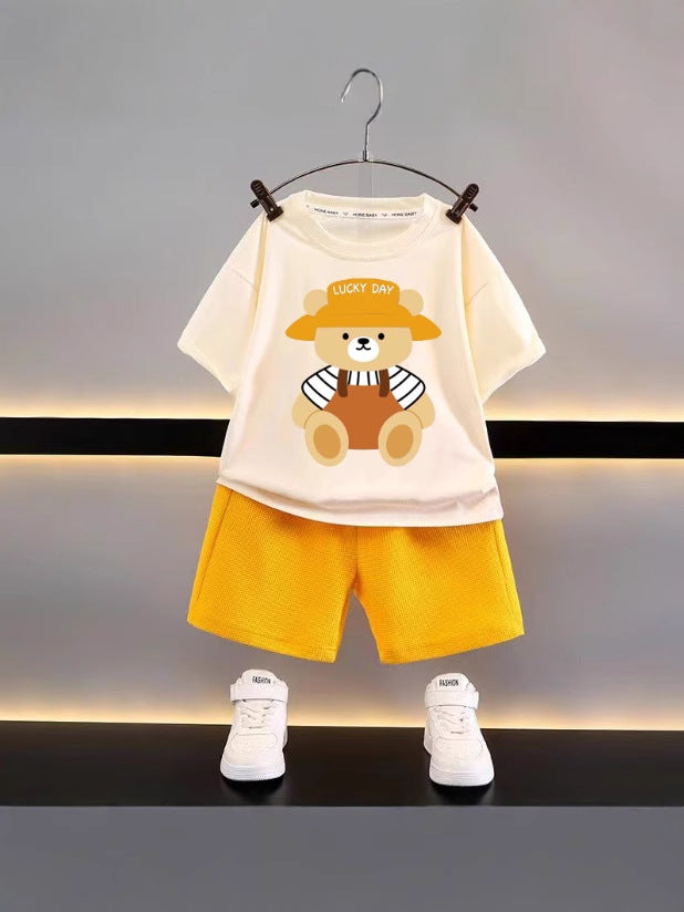 Children's Summer Casual Short Sleeve Outfit Set