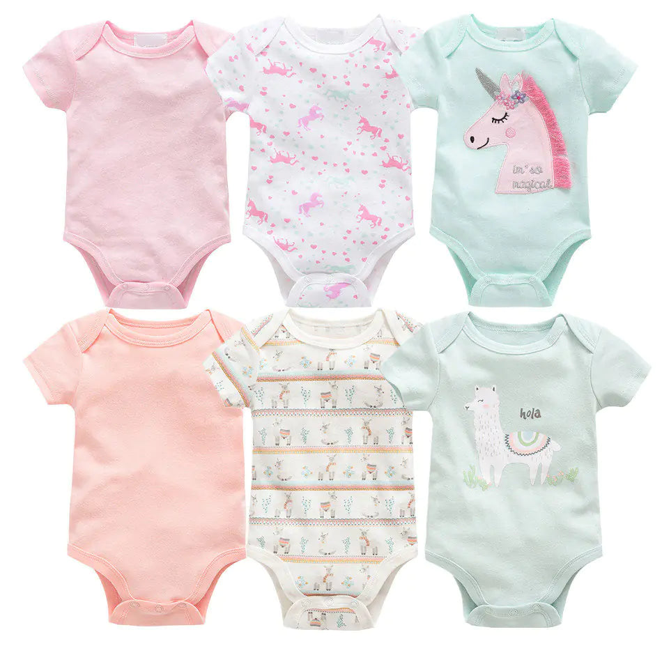 Newborn Baby Clothes 6-Piece Cotton Summer Set