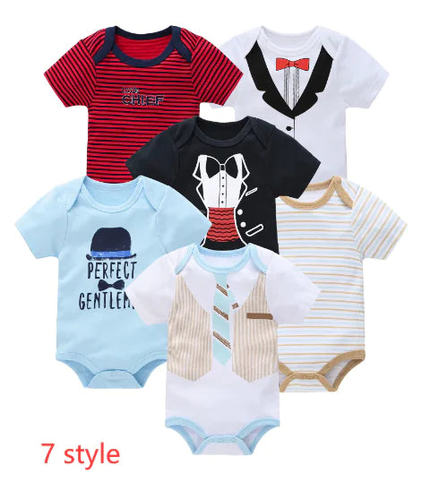 Newborn Baby Clothes 6-Piece Cotton Summer Set