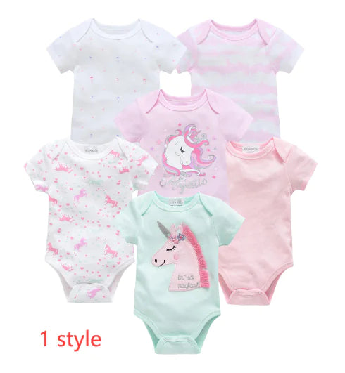 Newborn Baby Clothes 6-Piece Cotton Summer Set