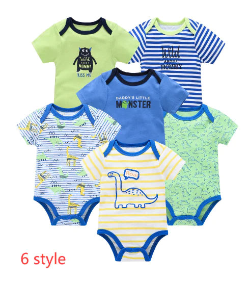 Newborn Baby Clothes 6-Piece Cotton Summer Set