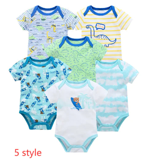 Newborn Baby Clothes 6-Piece Cotton Summer Set