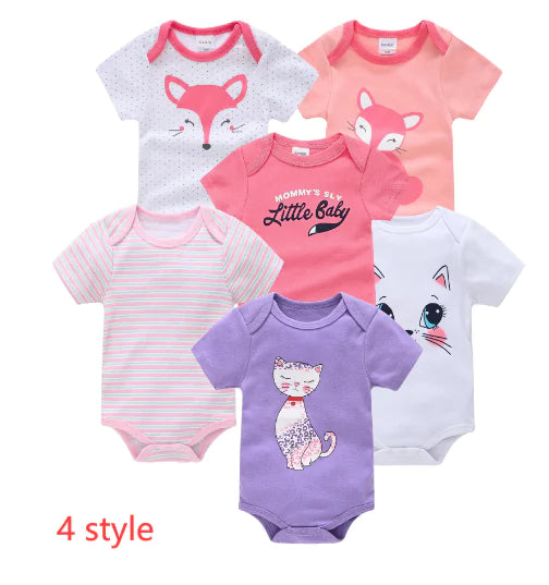 Newborn Baby Clothes 6-Piece Cotton Summer Set